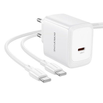 Chargeur secteur avec câble USB-C Borofone BN33 Fuente, 40W, 1 x USB-C, Blanc