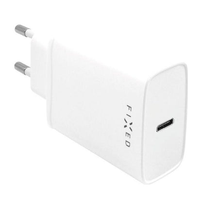 Netzladegerät mit USB-C Kabel Fixed, 20W, 3A, 1 x USB-C, Weiß