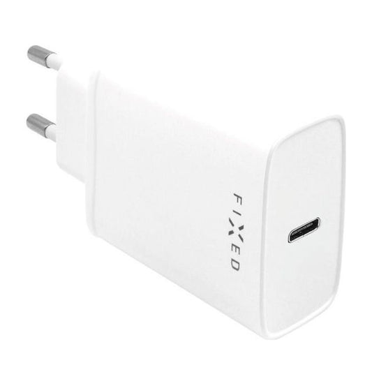Chargeur réseau avec câble USB-C Fixed, 20W, 3A, 1 x USB-C, Blanc