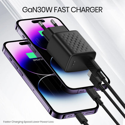 Chargeur Réseau Lito LC17, 30W, 3A, 1 x USB-C, Noir