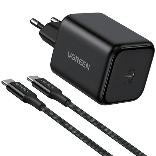 Chargeur secteur avec câble USB-C UGREEN X524 (65054), 45W, 3A, 1 x USB-C, Noir