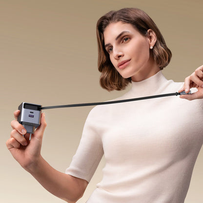 Caricabatterie da Rete con Cavo USB-C UGREEN X614, 45W, 3A, 1 x USB-A - 1 x USB-C, Grigio