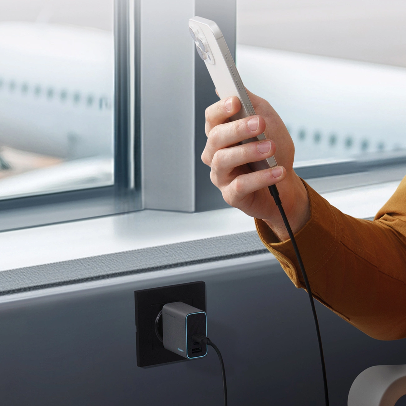 Caricabatterie Retea Cuktech, 65W, 3A, 1 x USB-A - 2 x USB-C, Grigio CUKAD653EUGR