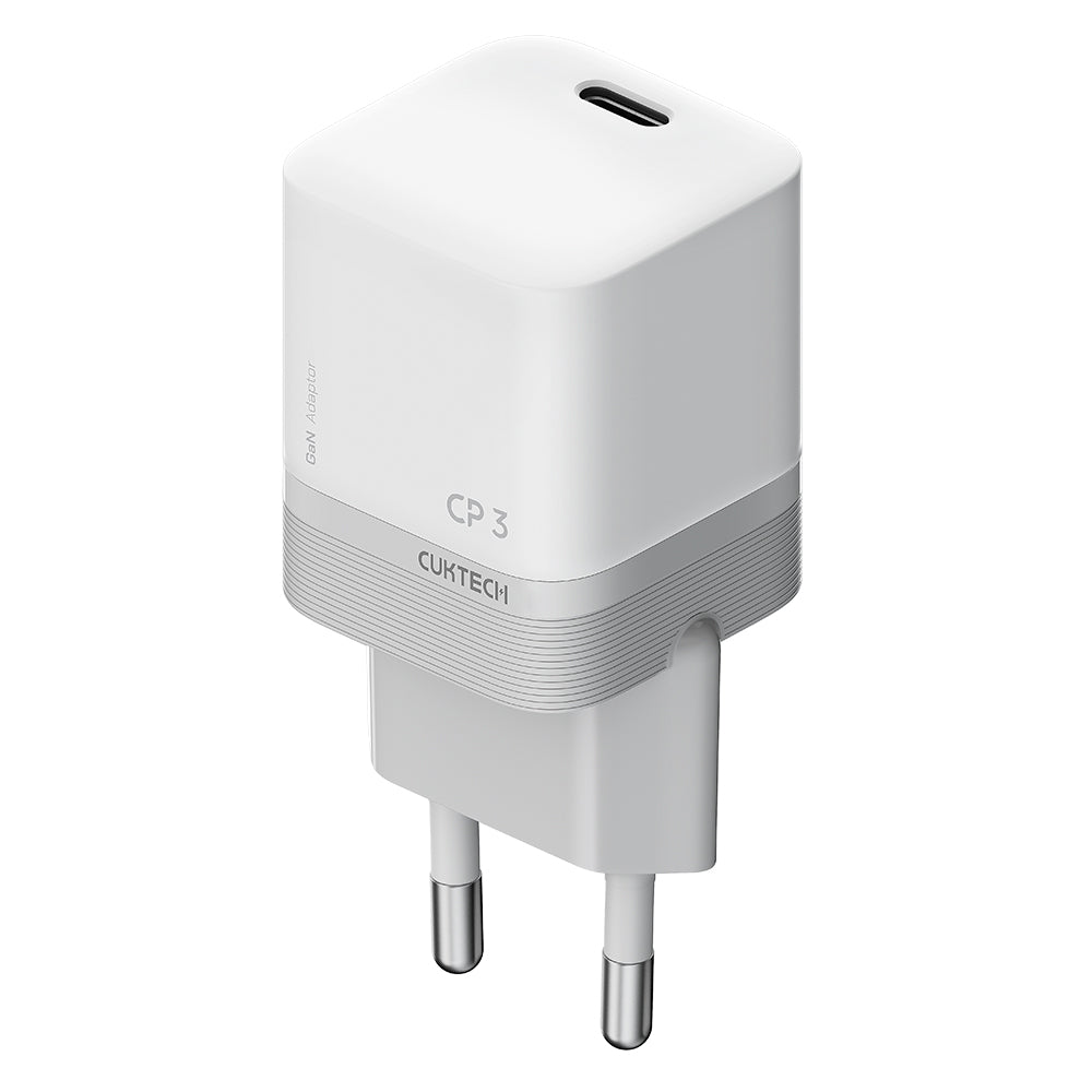 Chargeur secteur Cuktech, 40W, 3A, 1 x USB-C, Blanc CKAC301SEUWH