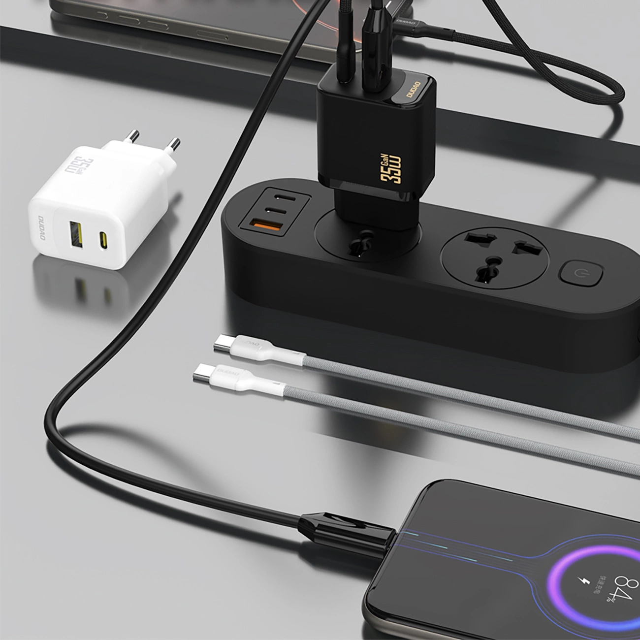 Netzladegerät Dudao A27 Max, 35W, 1 x USB-A - 1 x USB-C, Weiß