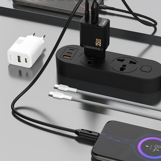Caricabatterie Rete Dudao A27 Max, 35W, 1 x USB-A - 1 x USB-C, Bianco