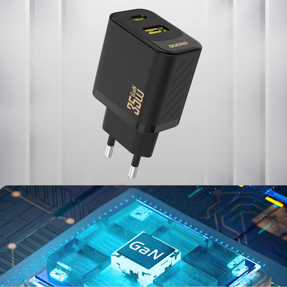 Dudao A27 Max Netzladegerät, 35W, 1 x USB-A - 1 x USB-C, Schwarz