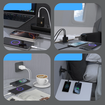 Dudao A27 Max Netzladegerät, 35W, 1 x USB-A - 1 x USB-C, Schwarz