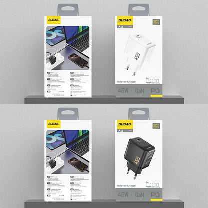 Netzladegerät Dudao A28, 45W, 3A, 1 x USB-C, Schwarz