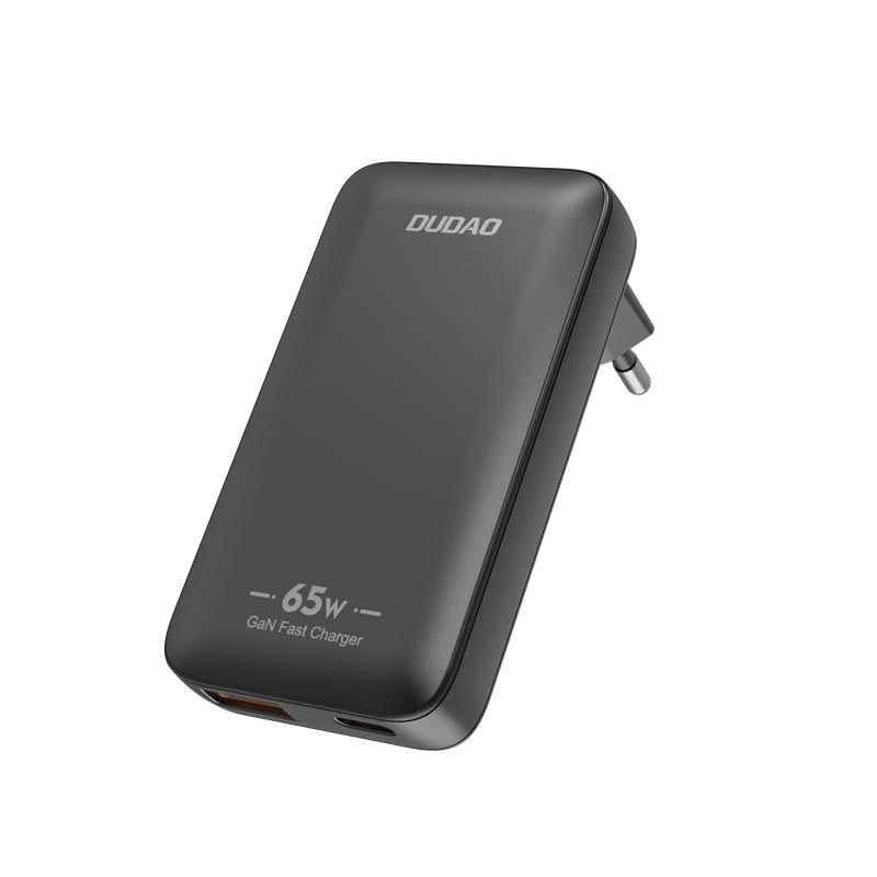 Caricabatterie da Rete Dudao A65Q Travel, 65W, 3.25A, 1 x USB-A - 1 x USB-C, Nero