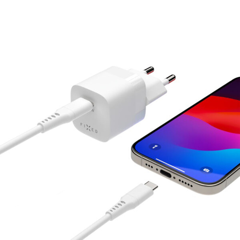Caricabatterie Retea Fixed Mini2, 30W, 3A, 1 x USB-C, Bianco