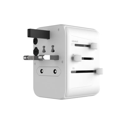 Chargeur Réseau Fixed Travel, 30W, 3A, 2 x USB-A - 1 x USB-C, Blanc