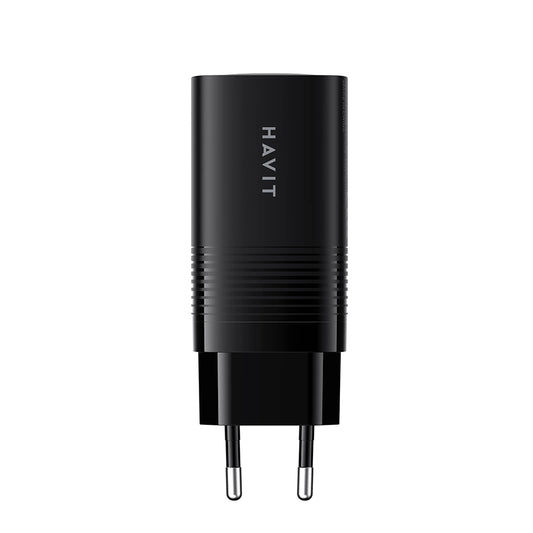 Chargeur Réseau HAVIT UC20, 65W, 3A, 1 x USB-A - 2 x USB-C, Noir