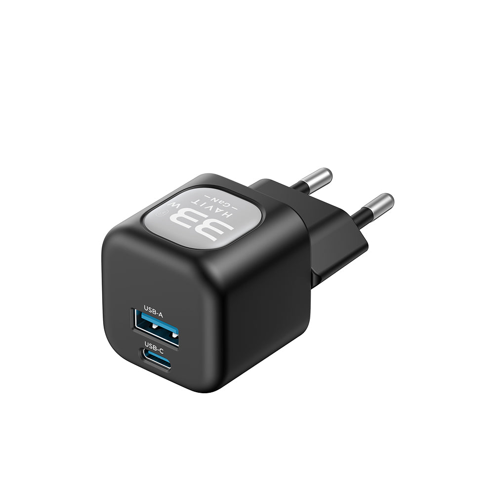 Chargeur Réseau HAVIT UC230, 33W, 3A, 1 x USB-A - 1 x USB-C, Rose