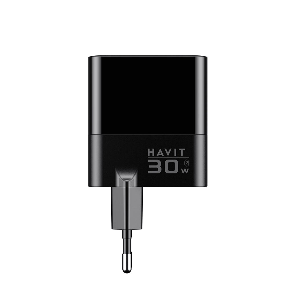 Netzladegerät HAVIT UCLE001, 30W, 3A, 2 x USB-A - 1 x USB-C, Schwarz
