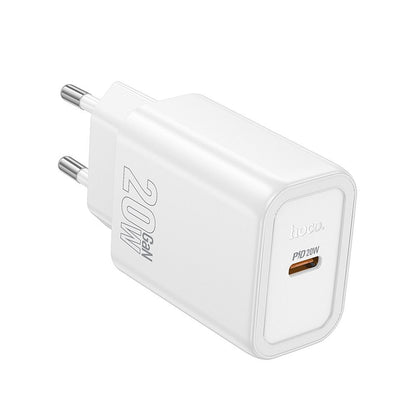 Chargeur Réseau HOCO N60, 20W, 3A, 1 x USB-C, Blanc