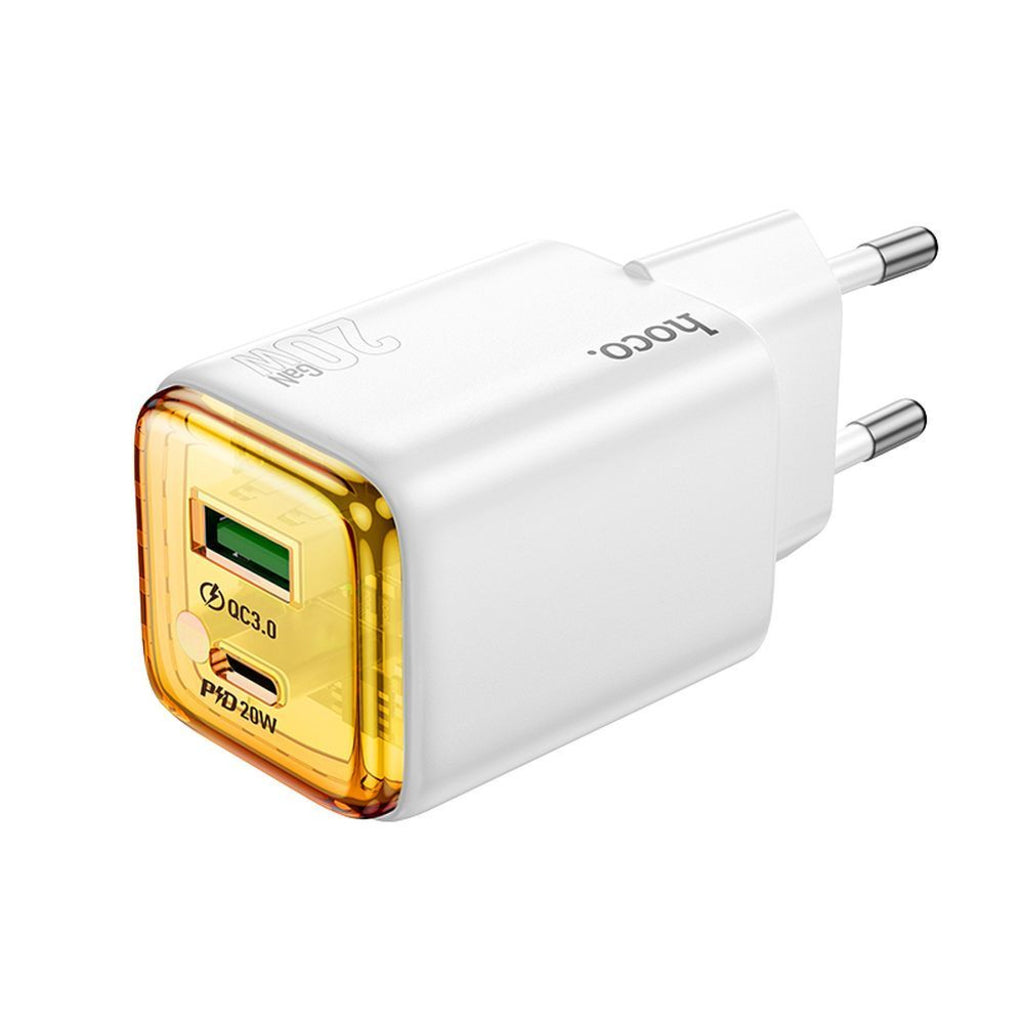 Netzladegerät HOCO N52, 20W, 3A, 1 x USB-A - 1 x USB-C, Weiß
