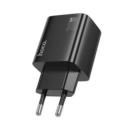 Caricabatterie Rete HOCO N55, 20W, 3A, 2 x USB-A - 2 x USB-C, Nero