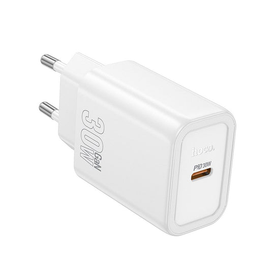Caricabatterie Rete HOCO N62, 30W, 3A, 1 x USB-C, Bianco