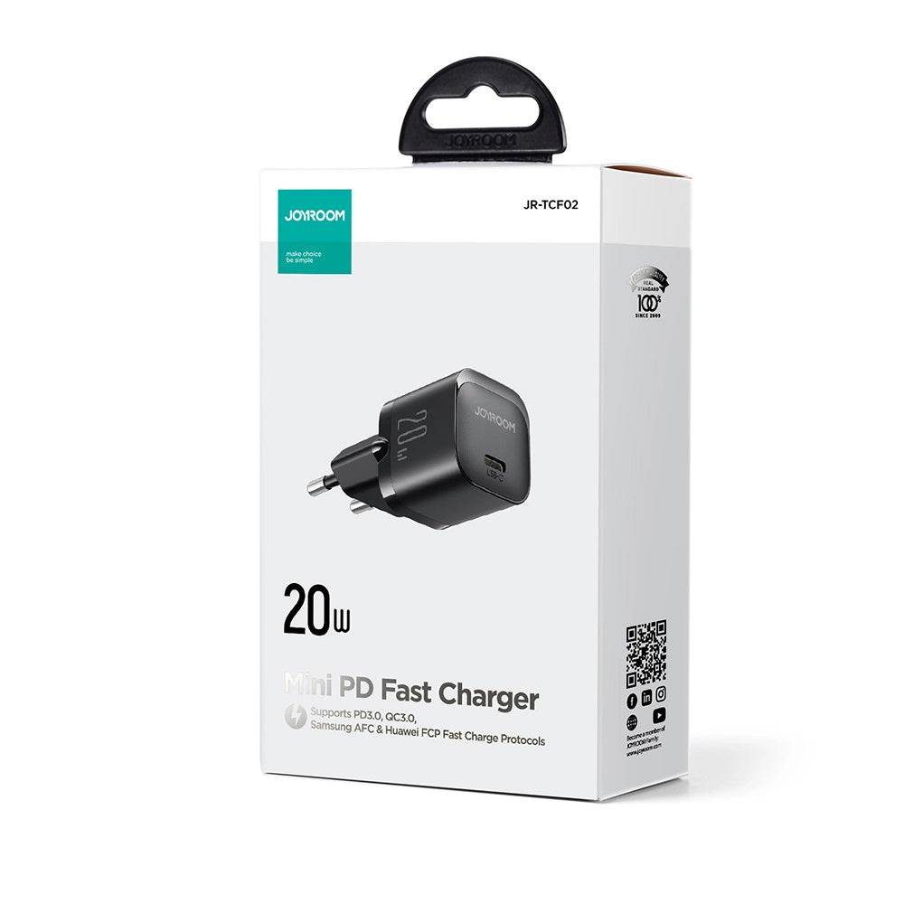 Chargeur Réseau Joyroom JR-TCF02, 20W, 3A, 1 x USB-C, Noir