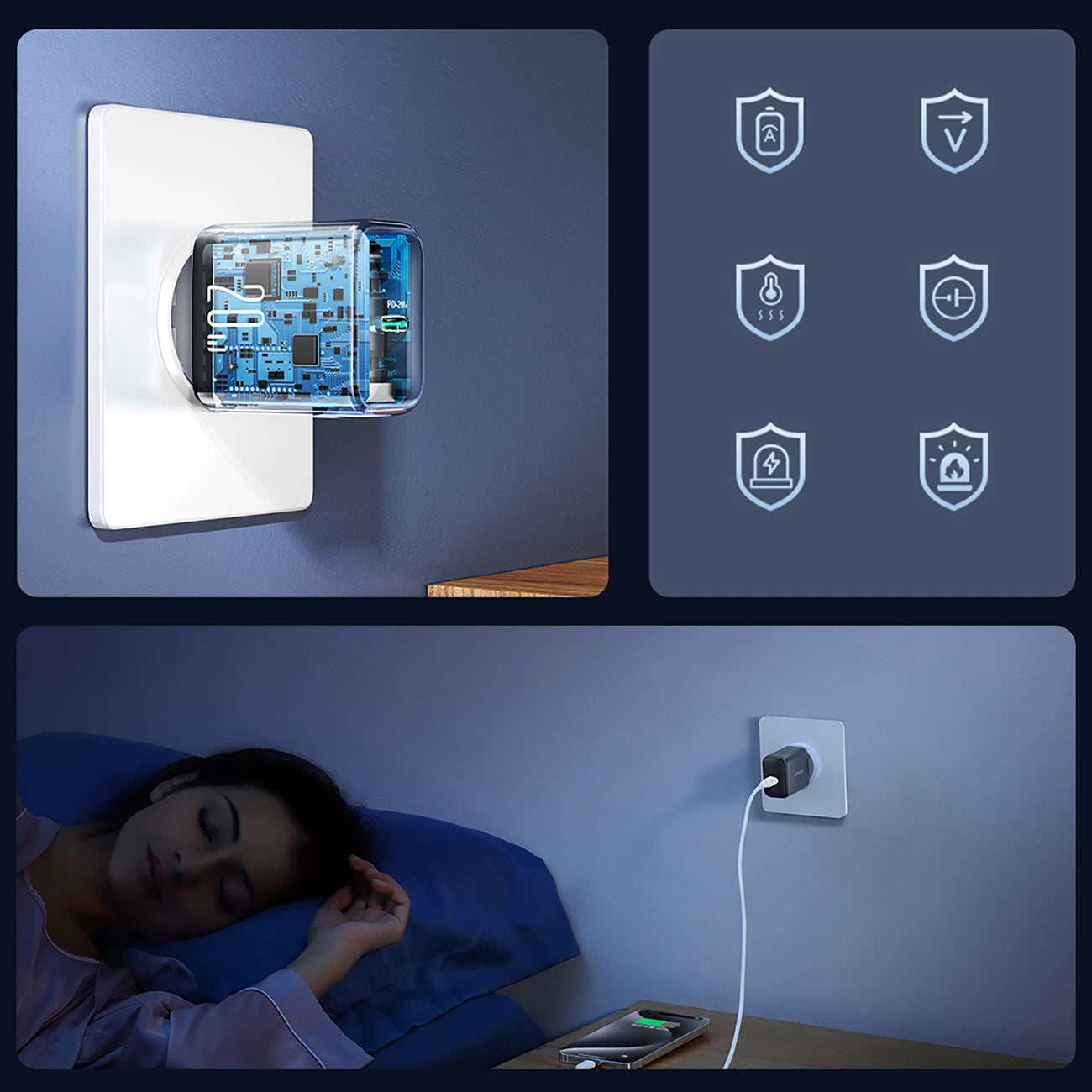 Netzladegerät Joyroom JR-TCF20, 20W, 3A, 1 x USB-C, Schwarz