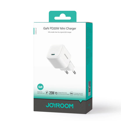 Chargeur Réseau Joyroom JR-TCG08, 20W, 3A, 1 x USB-C, Blanc