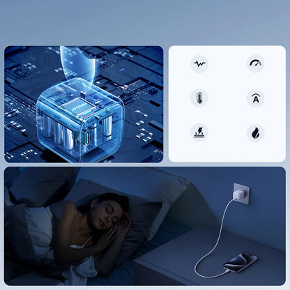 Chargeur Réseau Joyroom JR-TCG08, 20W, 3A, 1 x USB-C, Blanc