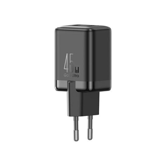 Caricabatterie Rete Joyroom JR-TCG17, 45W, 3A, 2 x USB-C, Nero