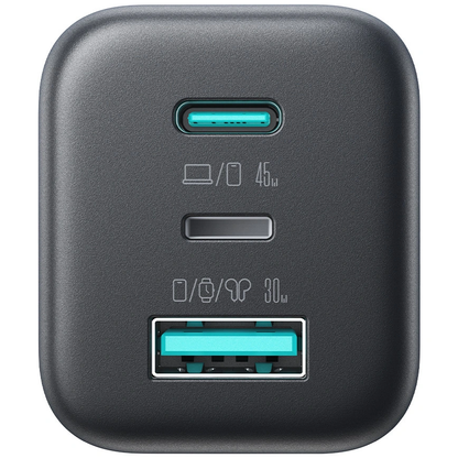 Caricatore da rete Joyroom JR-TO1, 45W, 3A, 1 x Lightning - 1 x USB-A - 1 x USB-C, Nero