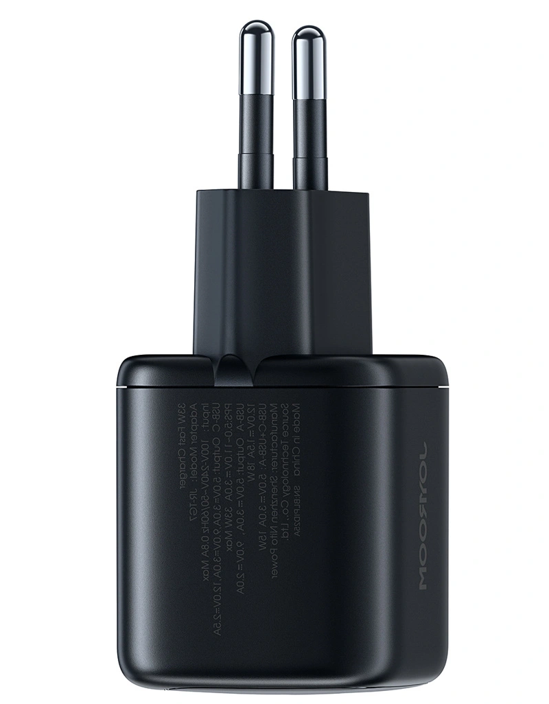 Chargeur Réseau Joyroom JR-TG7, 33W, 3A, 1 x USB-A - 1 x USB-C, Noir