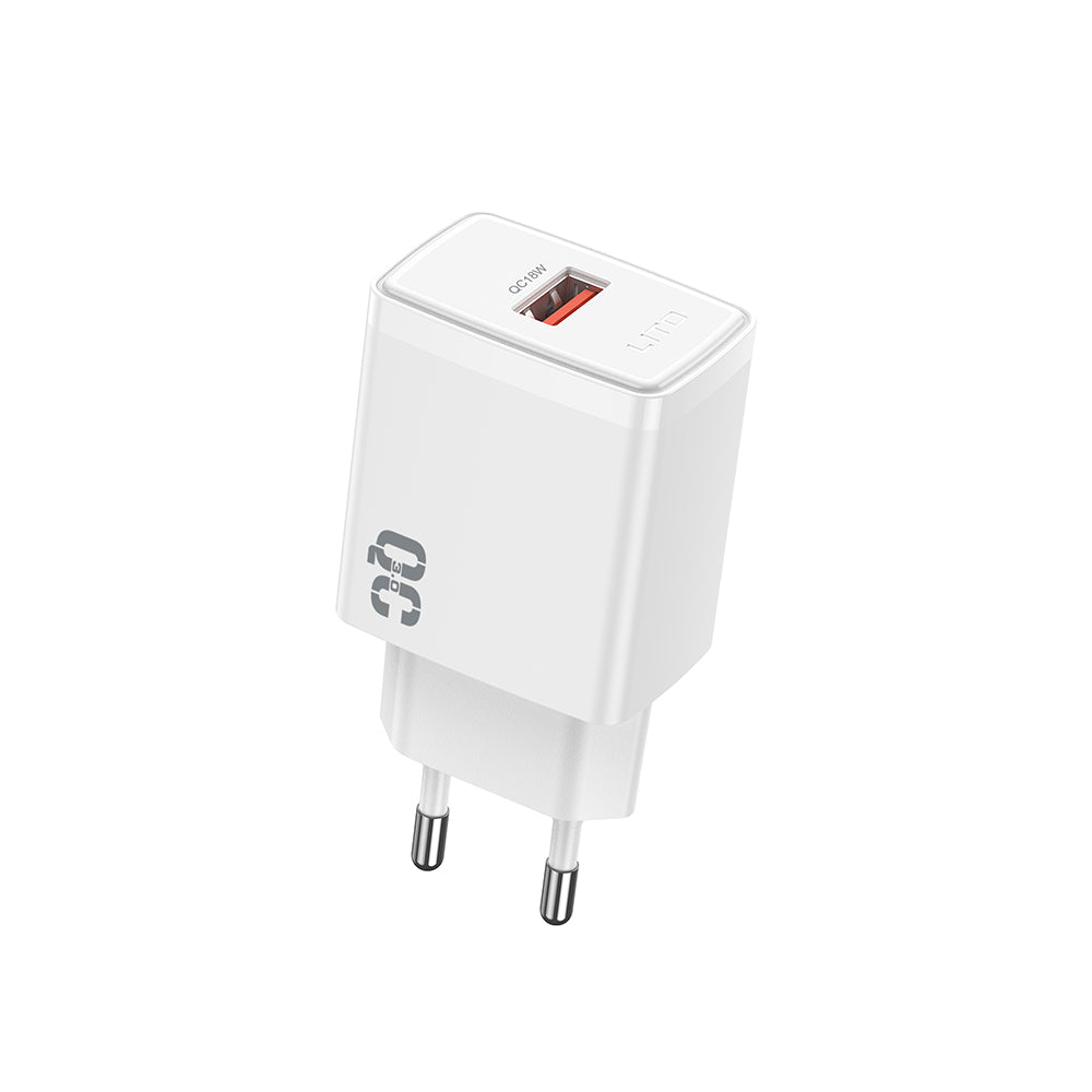 Caricabatterie da Rete Lito LC08, 18W, 3A, 1 x USB-A, Bianco