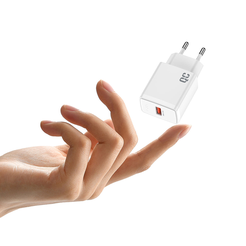 Caricabatterie da Rete Lito LC08, 18W, 3A, 1 x USB-A, Bianco