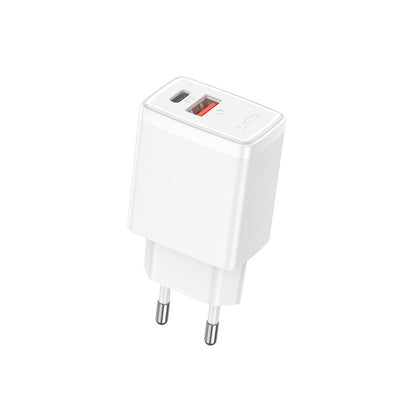 Caricabatterie Retea Lito LC09, 20W, 3A, 1 x USB-A - 1 x USB-C, Bianco