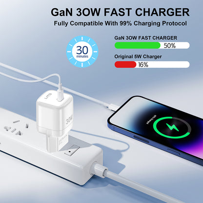 Chargeur Réseau Lito LC11, 30W, 3A, 1 x USB-C, Blanc