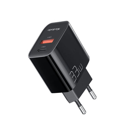 McDodo CH-0921 Network Charger, 33W, 3A, 1 x USB-A - 1 x USB-C, Black