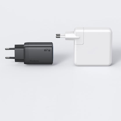 Netzladegerät McDodo CH-0970 Gana Mini, 67W, 3A, 1 x USB-A - 2 x USB-C, Schwarz