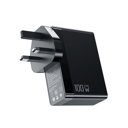 Caricabatterie da rete McDodo CH-8101 Pro Nuc AR Power Travel, 100W, 5A, 1 x USB-A - 2 x USB-C, Nero