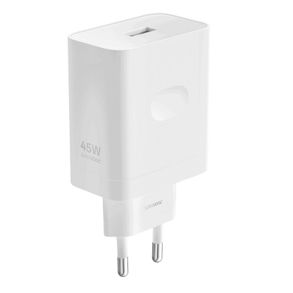 Chargeur Réseau Realme, 45W, 4.1A, 1 x USB-A, Blanc VCB4JAEH