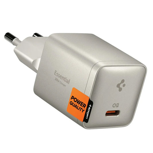 Spigen EE301EU Essential Netzladegerät, 30W, 3A, 1 x USB-C, Titan Grau ACH10448