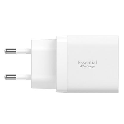 Spigen Essential Netzladegerät, 47W, 3A, 2 x USB-C, Weiß