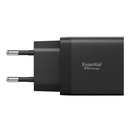 Spigen Essential Netzladegerät, 47W, 3A, 2 x USB-C, Schwarz