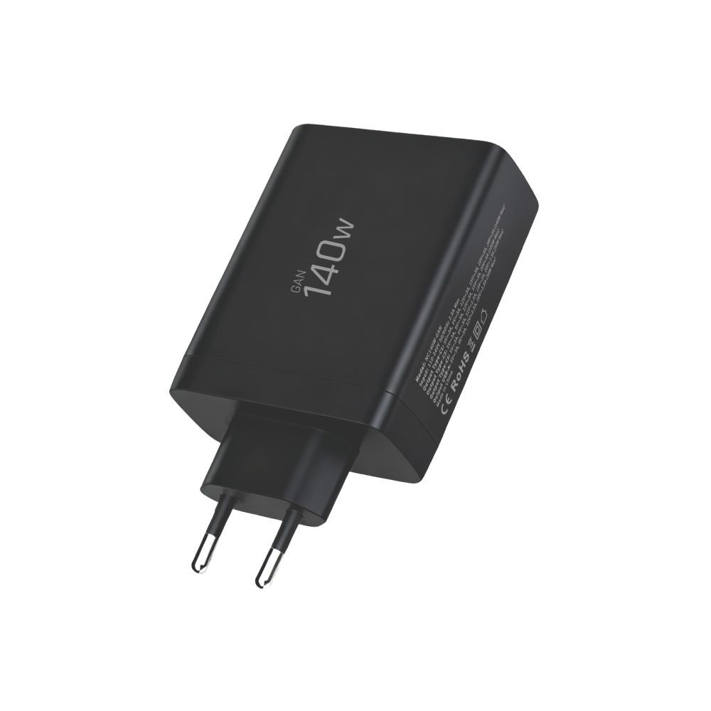 Chargeur Réseau Tech-Protect NC140W-GAN, 140W, 5A, 1 x USB-A - 3 x USB-C, Noir