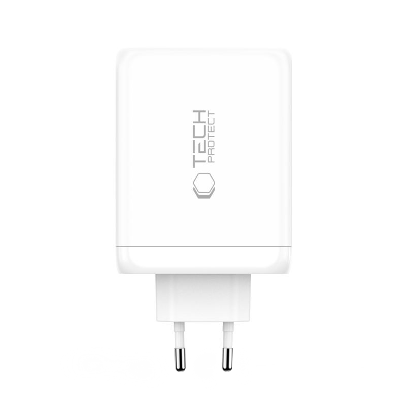 Netzladegerät Tech-Protect NC200W-GAN, 200W, 5A, 1 x USB-A - 3 x USB-C, Weiß