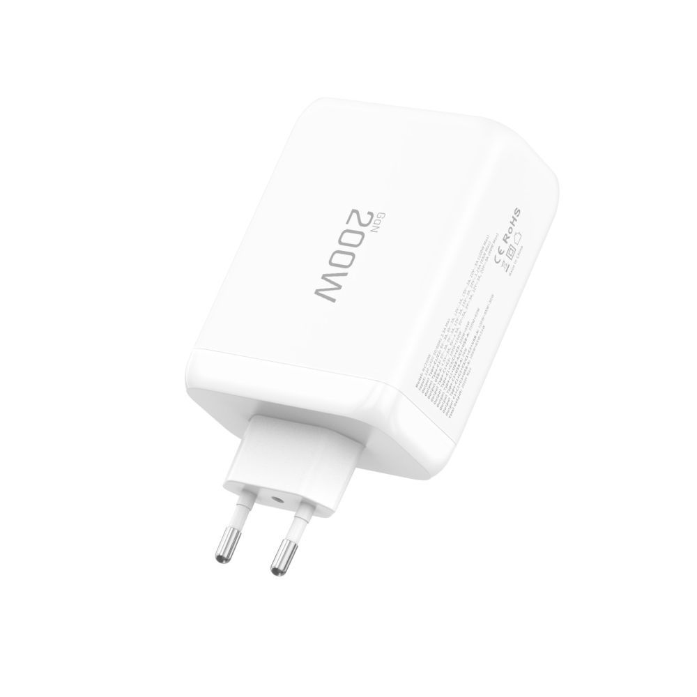 Netzladegerät Tech-Protect NC200W-GAN, 200W, 5A, 1 x USB-A - 3 x USB-C, Weiß