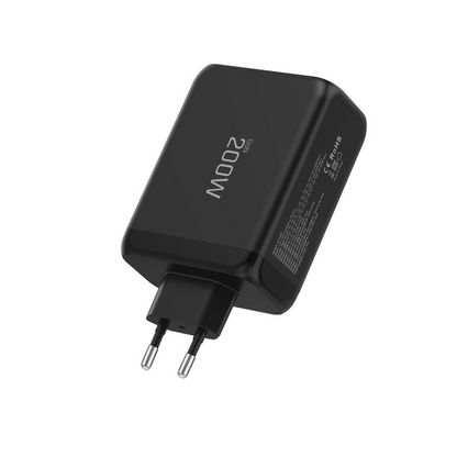 Netzladegerät Tech-Protect NC200W-GAN, 200W, 5A, 1 x USB-A - 3 x USB-C, Schwarz
