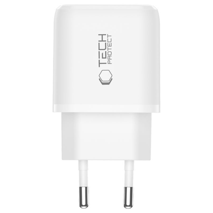 Netzladegerät Tech-Protect NCA45W, 45W, 3A, 1 x USB-A - 1 x USB-C, Weiß