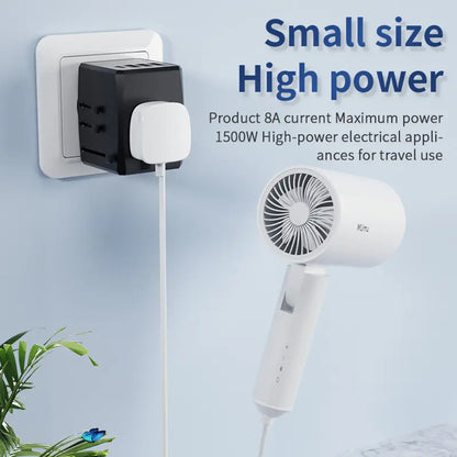 Chargeur Réseau Techsuit HHT904-B1 Travel, 15W, 3A, 3 x USB-A - 1 x USB-C, Noir