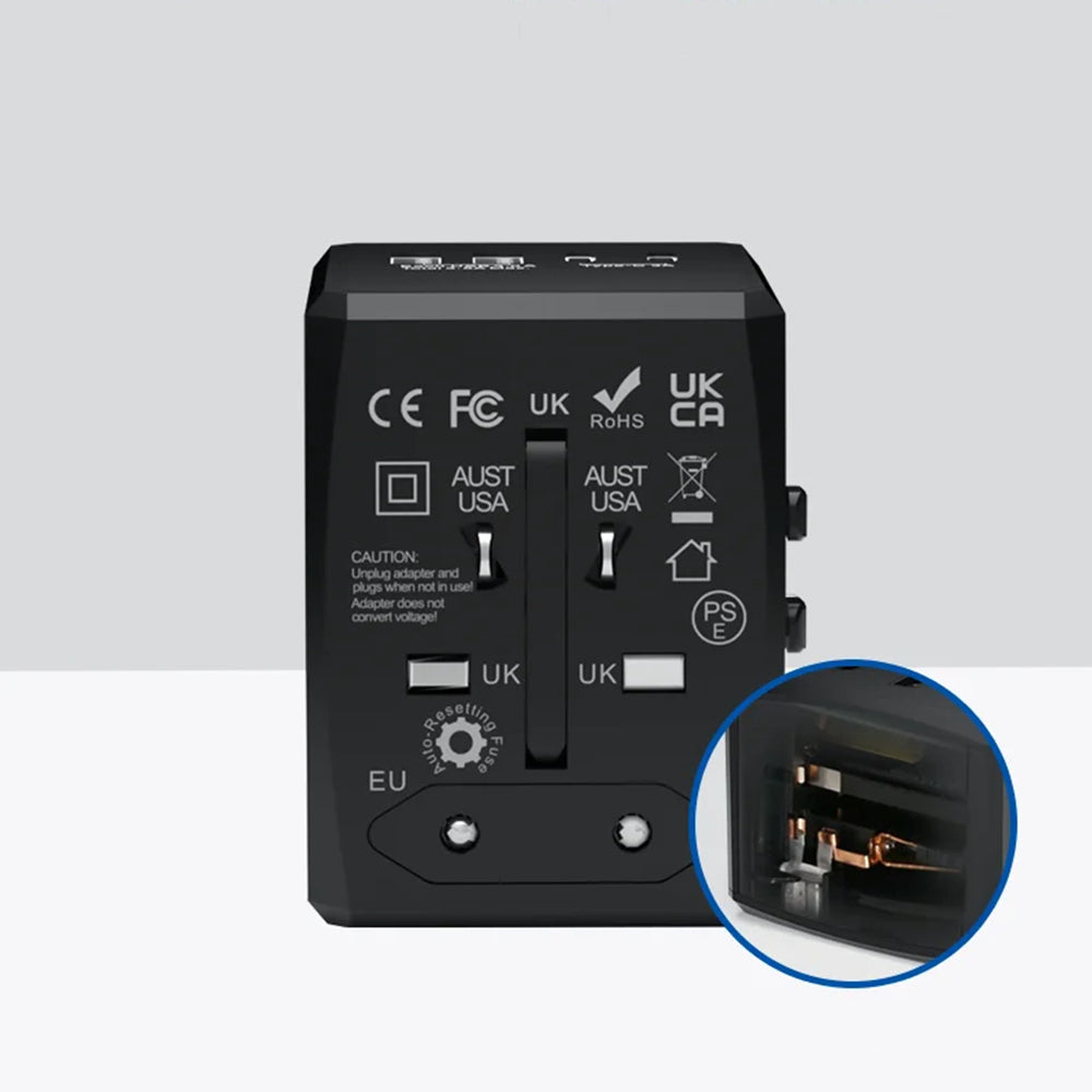 Netzladegerät Techsuit HHT904-W2 Travel, 20W, 3A, 2 x USB-A - 2 x USB-C, Weiß