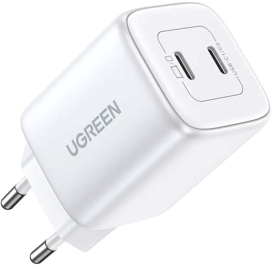 Chargeur Réseau UGREEN CD294, 45W, 3A, 2 x USB-C, Blanc