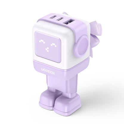 Chargeur Réseau UGREEN CD361 Uno, 65W, 3.25A, 1 x USB-A - 2 x USB-C, Violet